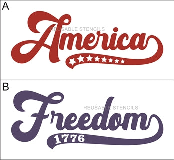America Freedom stencils