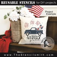 8885 4th of July truck stencil - The Stencilsmith