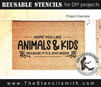 8904 Hope you like animals & kids stencil - The Stencilsmith