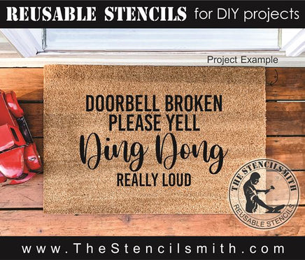 8906 Doorbell broken stencil - The Stencilsmith