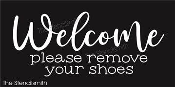 8913 welcome remove shoes stencil - The Stencilsmith
