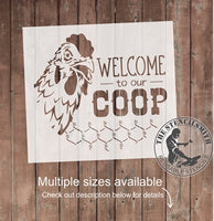 8915 welcome to our coop stencil - The Stencilsmith