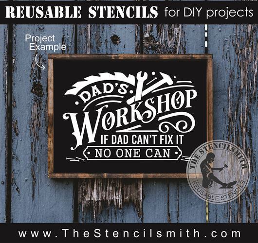 8917 Dad's Workshop stencil - The Stencilsmith