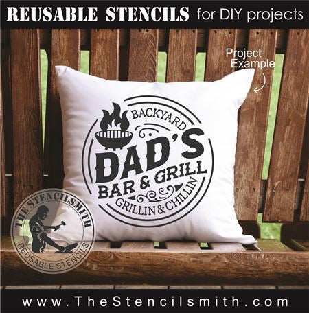 8923 Dad's Bar & Grill stencil - The Stencilsmith