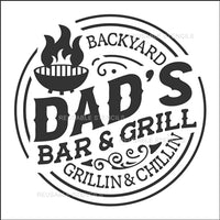 8923 Dad's Bar & Grill stencil - The Stencilsmith