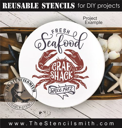 8924 Seafood Crab Shack stencil - The Stencilsmith