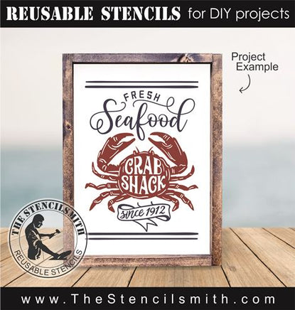 8924 Seafood Crab Shack stencil - The Stencilsmith