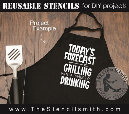 8926 Today's Forecast grilling stencil - The Stencilsmith