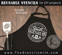 8927 Dad's Backyard BBQ stencil - The Stencilsmith