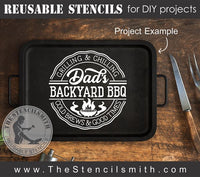 8927 Dad's Backyard BBQ stencil - The Stencilsmith