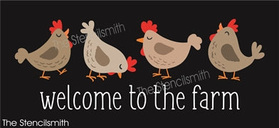 8936 Welcome to the Farm chicken stencil - The Stencilsmith