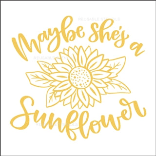 8939 Maybe she's a sunflower stencil - The Stencilsmith