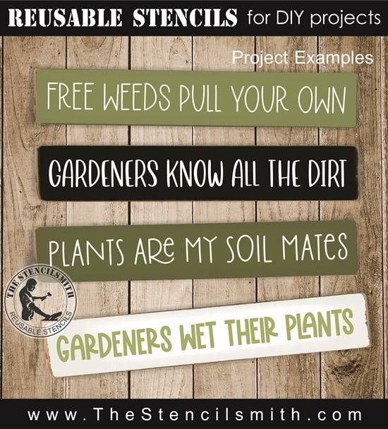 8941 Garden Phrase Collection stencil