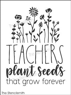 teachers plant seeds stencil
