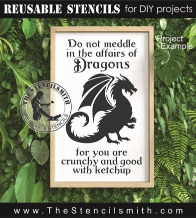 9064 Do not meddle dragon stencil - The Stencilsmith