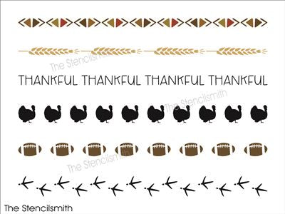 9144 Thanksgiving borders stencil - The Stencilsmith