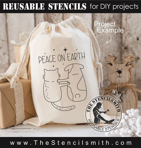9154 peace on earth stencil - The Stencilsmith