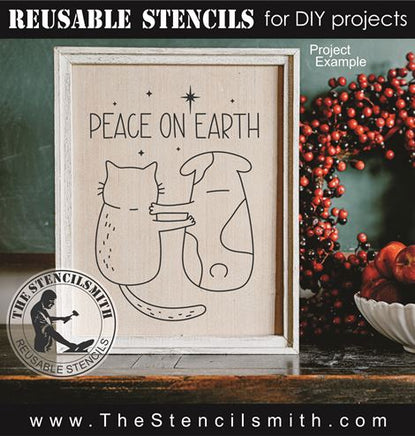 9154 peace on earth stencil - The Stencilsmith