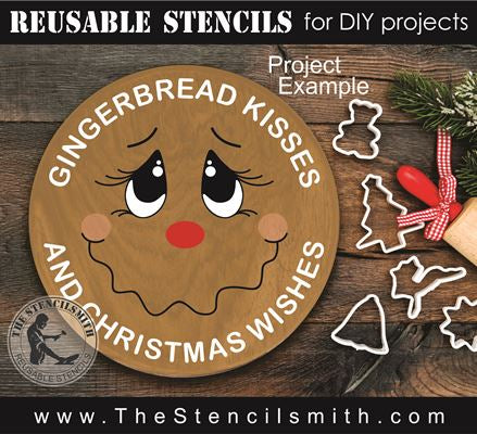 9169 Gingerbread Kisses stencil - The Stencilsmith