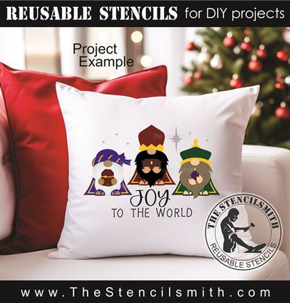 9185 Joy to the World gnome stencil - The Stencilsmith