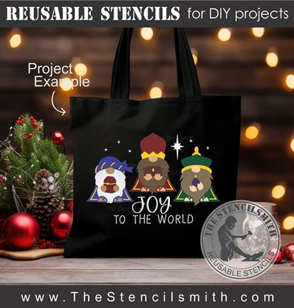 9185 Joy to the World gnome stencil - The Stencilsmith