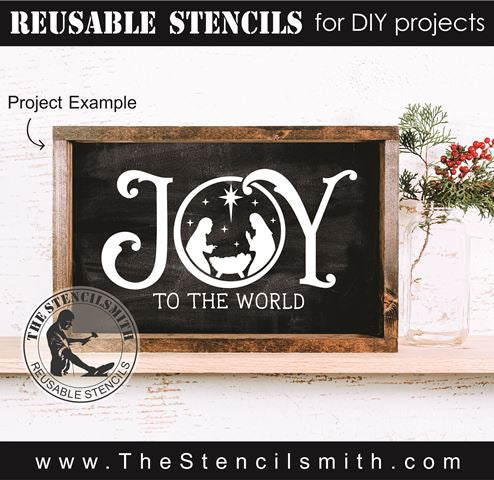 9186 Joy to the World nativity stencil - The Stencilsmith