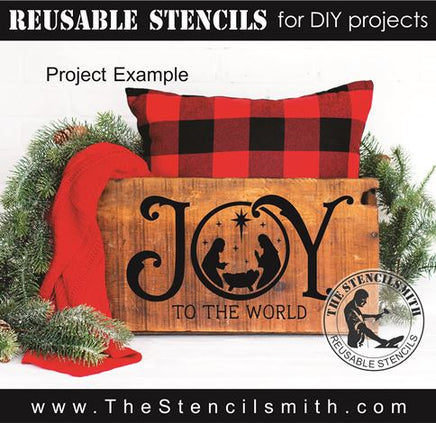 9186 Joy to the World nativity stencil - The Stencilsmith