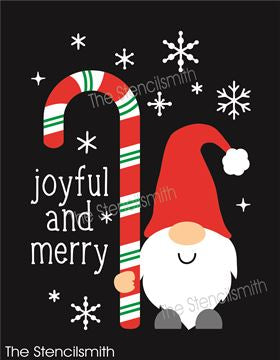 9191 joyful and merry gnome stencil - The Stencilsmith