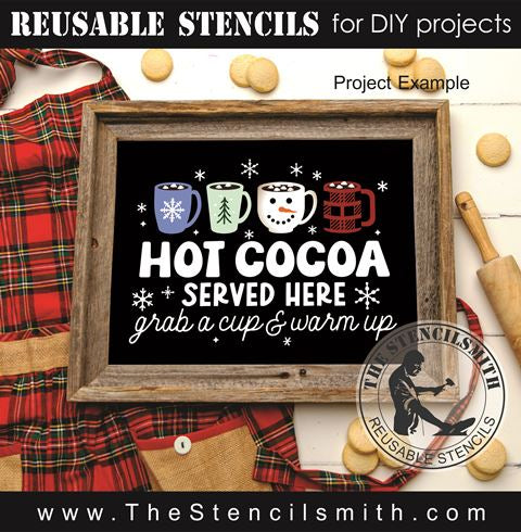9210 Hot Cocoa Served Here stencil - The Stencilsmith