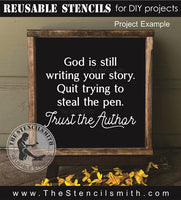 9248 God is still writing your story stencil - The Stencilsmith