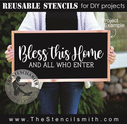 9276 bless this home stencil - The Stencilsmith
