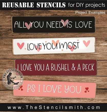 9278 Love Phrase Collection stencil - The Stencilsmith