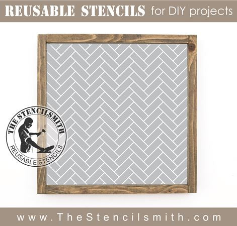 9280 herringbone pattern stencil - The Stencilsmith