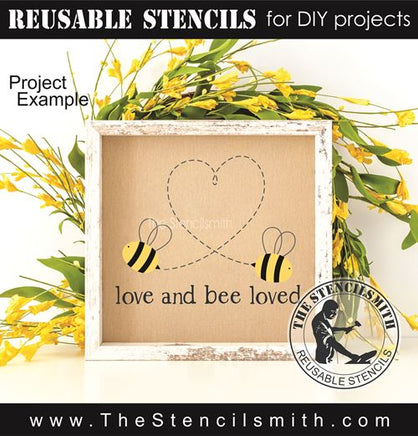 9306 love and bee loved stencil - The Stencilsmith