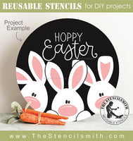 9336 Hoppy Easter stencil - The Stencilsmith