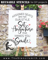 9365 Assigned Seats stencil - The Stencilsmith