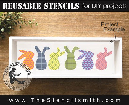 9371 decorative bunnies stencil - The Stencilsmith