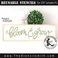9372 bloom & grow stencil - The Stencilsmith
