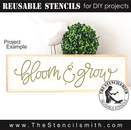 9372 bloom & grow stencil - The Stencilsmith