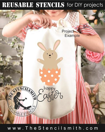9374 happy easter bunny stencil - The Stencilsmith