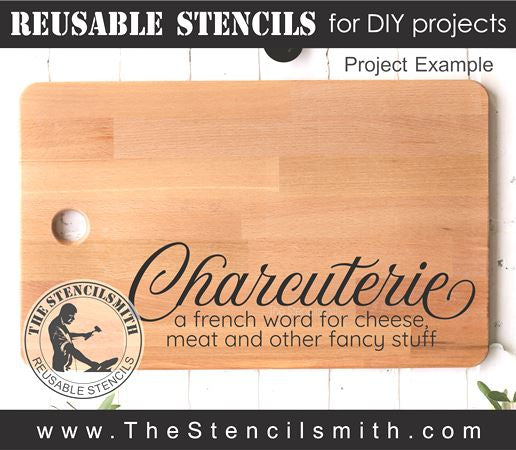 9383 Charcuterie a french word stencil - The Stencilsmith