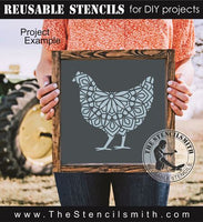 9394 mandala chicken stencil - The Stencilsmith