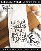 9398 wicked chickens stencil - The Stencilsmith