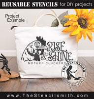 9399 Rise & Shine cluckers stencil - The Stencilsmith