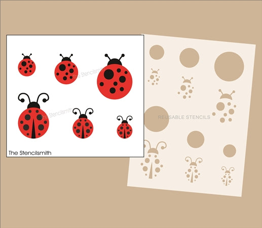 9418 ladybugs stencil - The Stencilsmith