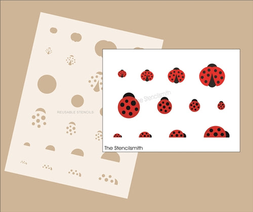9419 ladybugs stencil - The Stencilsmith