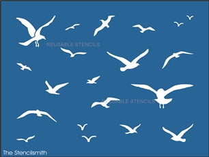 9433 Seagulls stencil - The Stencilsmith