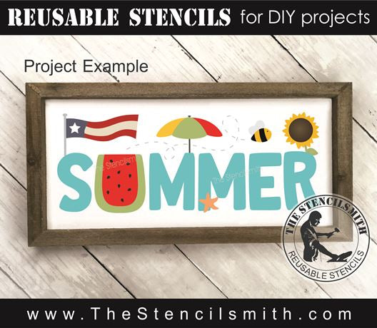 9441 SUMMER stencil - The Stencilsmith