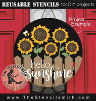 9445 Hello Sunshine sunflower stencil - The Stencilsmith