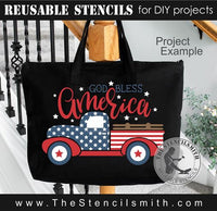 9447 God Bless America truck stencil - The Stencilsmith